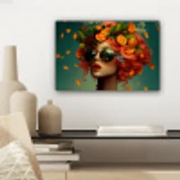 Vrouw - Sinaasappel - Bessen - Oranje canvas 2cm klein -sfeer6