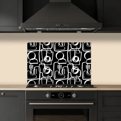 Onregelmatig - Cirkels - Lijnen keuken achterwand spatscherm klein 900 -sfeer1