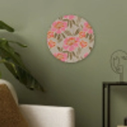 Pioenrozen - Patroon - Roze Akoestische PET Vilt - Rond klein 838 -sfeer2