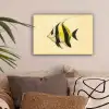 Vis - Sierlijk - Rugvin - Geel canvas 2cm klein -sfeer1
