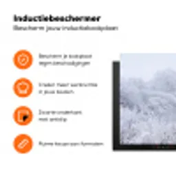 Rivier - Sneeuw - Bos - Winter - Schilderachtig Inductie beschermer vinyl 3mm klein -zzzzzzz-td-ups