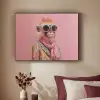 Sjaal - Aap - Zonnebril - Jasje Textielframe zwart klein -sfeer1