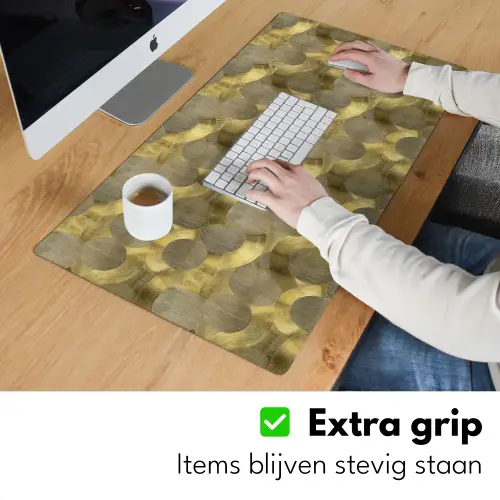 Modern - Geometrisch - Goud Muismat XXL klein 681 -sfeer3
