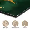 Wereldkaart - Groen - Goud aluminium wit klein -closeup_NL