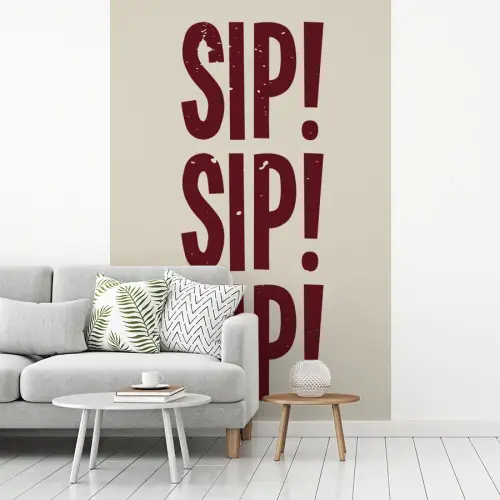 Japandi - Vintage - Decoratie - Rood fotobehang vinyl groot -woonkamer