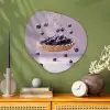 Eten - Taart - Bessen - Blauw Wandcirkel Organisch Aluminium middel -sfeer2