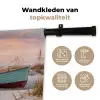 Rustiek - Roeiboot - Zandstrand Wandkleed katoen klein -sfeer2