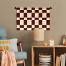 Retro - Patroon - Bruin Wandkleed katoen klein 269 -wsfeer4_kind