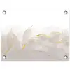 Marmerlook - Grijs - Goud - Chic - Marmer tuinposter los doek klein -3d