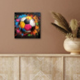 Graffiti - Voetbal - Muur - Street art - Sport aluminium wit klein -sfeer4