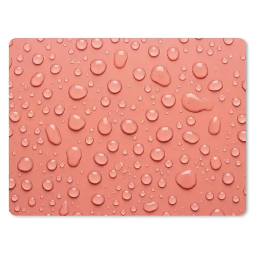 Water - Druppels - Roze muismat rubber klein -3d