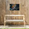 Papegaai - Vogel - Rots - Wit Tuinposter op houten frame 2 cm dik klein -sfeer4