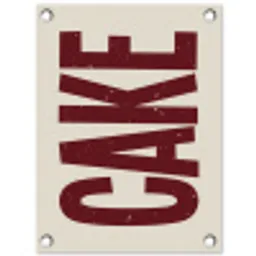 Red - Cake - Decoratie - Eten tuinposter los doek klein -3d