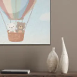 Luchtballon - Beren - Pastel PET vilt klein -sfeer6_closeup