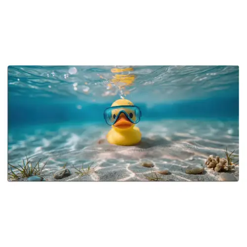 Duikbril - Eend - Water Muismat XXL klein -3d_leeg