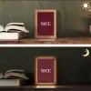Nice - Bordeaux - Roze Light Box met kabel (Tafellamp) klein -sfeer3