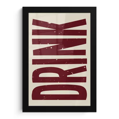 Rood - Vintage - Decoratie - Japandi fotolijst zwart zonder passe partout klein -3d