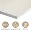 Beertje - Sneeuwvlokje - Wit - Pluizig PET vilt klein -closeup_NL