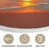 Zee - Zonsondergang - Strand - Wolken - Oranje Akoestische PET Vilt - Rond klein -closeup_NL