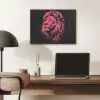 Leeuw - Zwart - Roze - Neon PET vilt klein -sfeer5