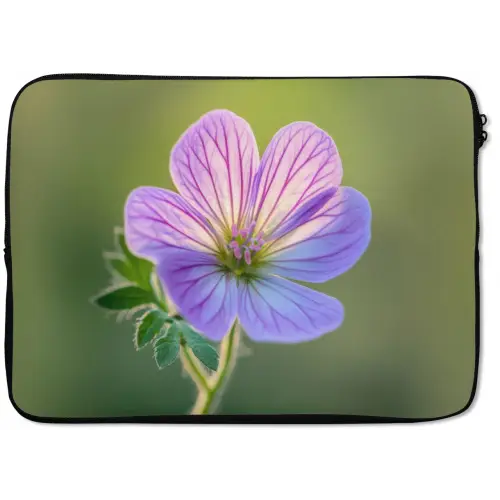 Bloem - Close up - Paars laptophoes neopreen klein -zkaufland3dotto