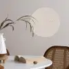 Bloemen - Bladeren - Licht - Taupe Wandcirkel behangsticker klein 186 -sfeer3