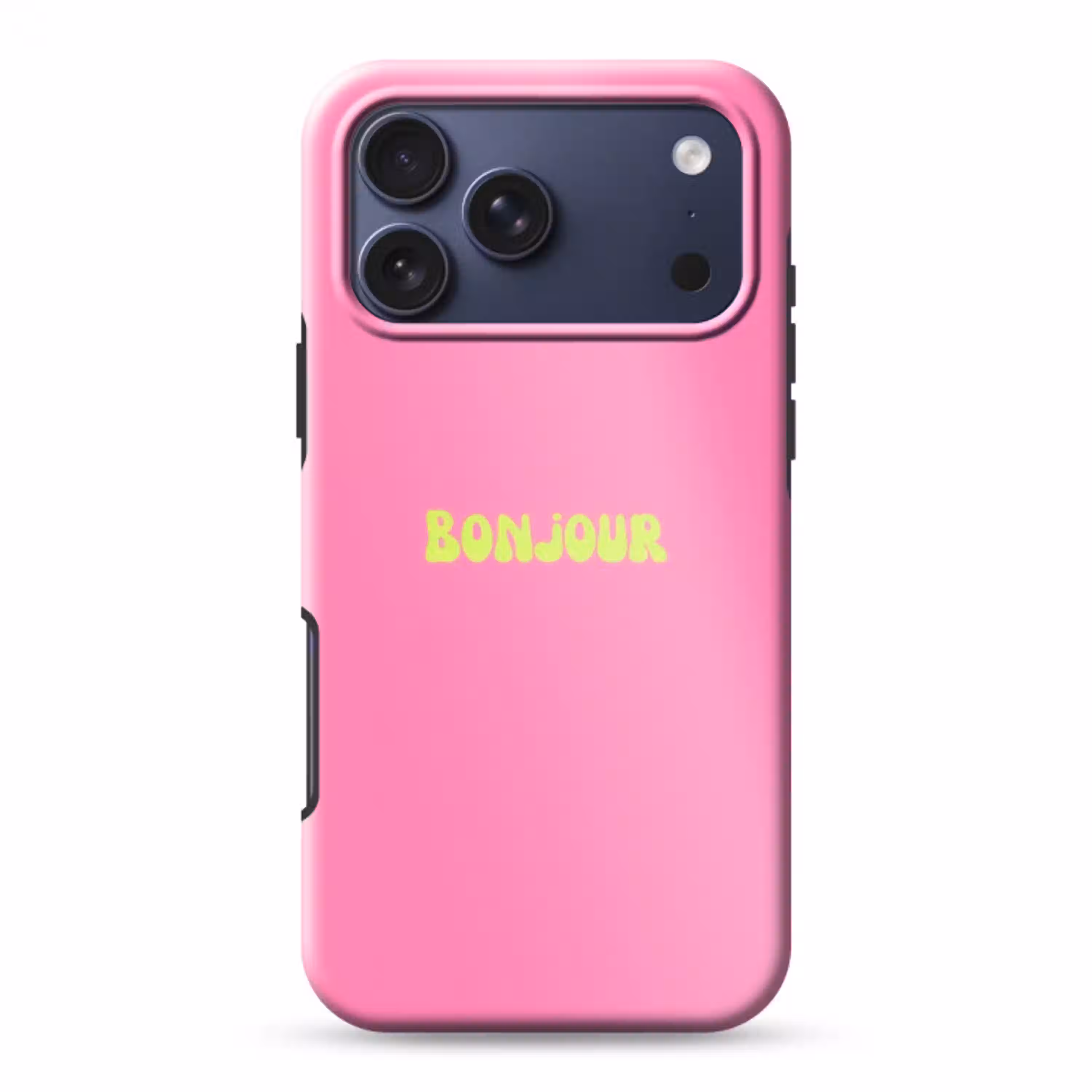 Roze - Groene bonjour - Organisch Toughcase MagSafe Apple iPhone 17 Pro Max klein -3d