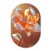 Glazen - Bloem - Zonlicht Wandcirkel Ovaal Forex klein -3d