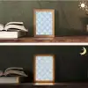 Palmboom - Modern - Blauw Light Box met kabel (Tafellamp) klein 925 -sfeer3