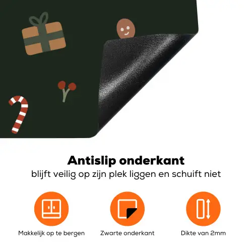 Illustratie - Figuren - Groen Inductie beschermer vinyl 3mm klein 276 -zzzzzzz-td-onderkant