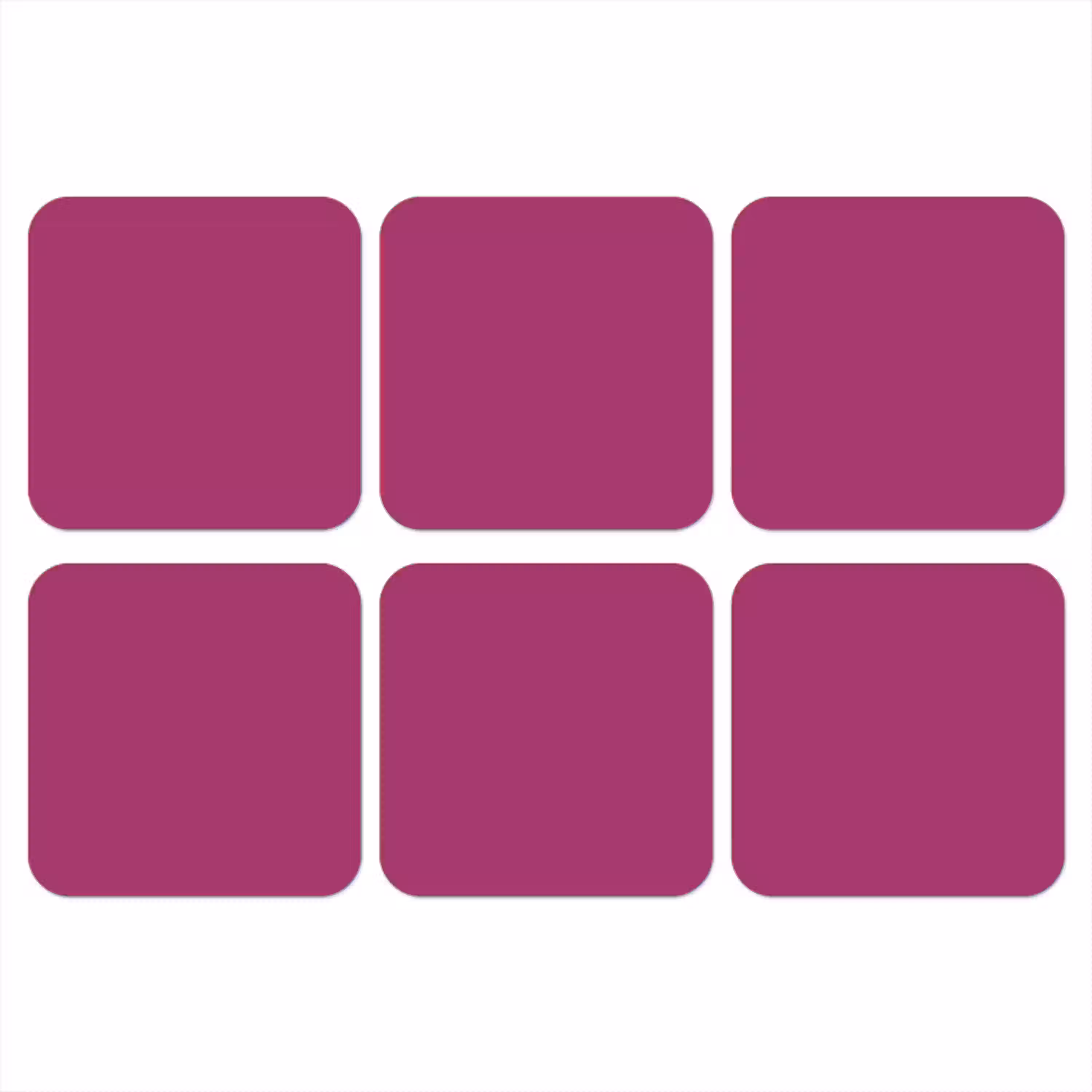 Deep - Magenta - Paars onderzetter kurk middel 366 -3d