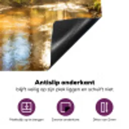 Bos - Beek - Zonlicht - Natuur - Groen Inductie beschermer vinyl 3mm middel -zzzzzzz-cc-onderkant