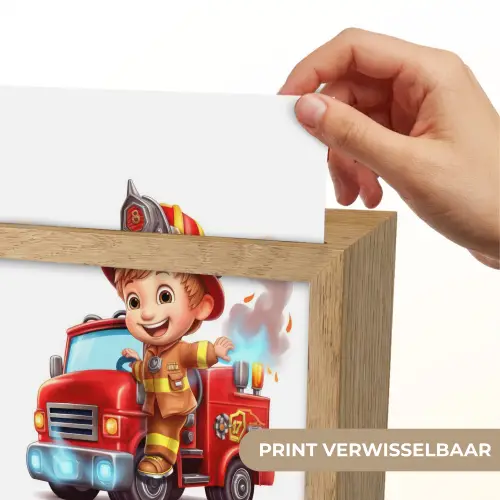 Brandweerwagen - Jongens - Kind - Rood Light Box met kabel (Kinderlampje) klein -USP_websiteprintNL