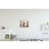 Pauw - Vogels - Bloemen - Boom - Botanisch textielposter latten blank klein -kinderkamer