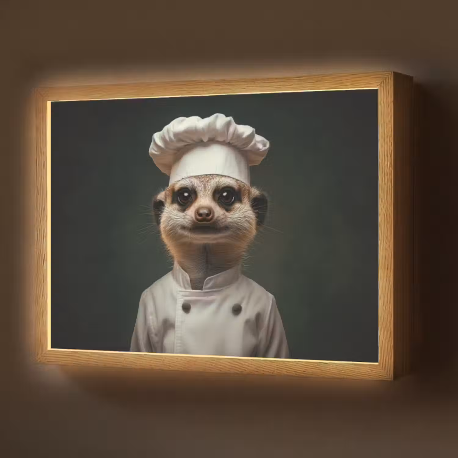 Lightbox - Wandlamp - Dier - Kok - Stokstaartje