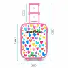 Gekleurde hartjes Kinderkoffer - Roze klein -productfoto_formaten