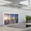 New York - Doorkijk - Skyline keuken achterwand spatscherm klein -3d_schuin