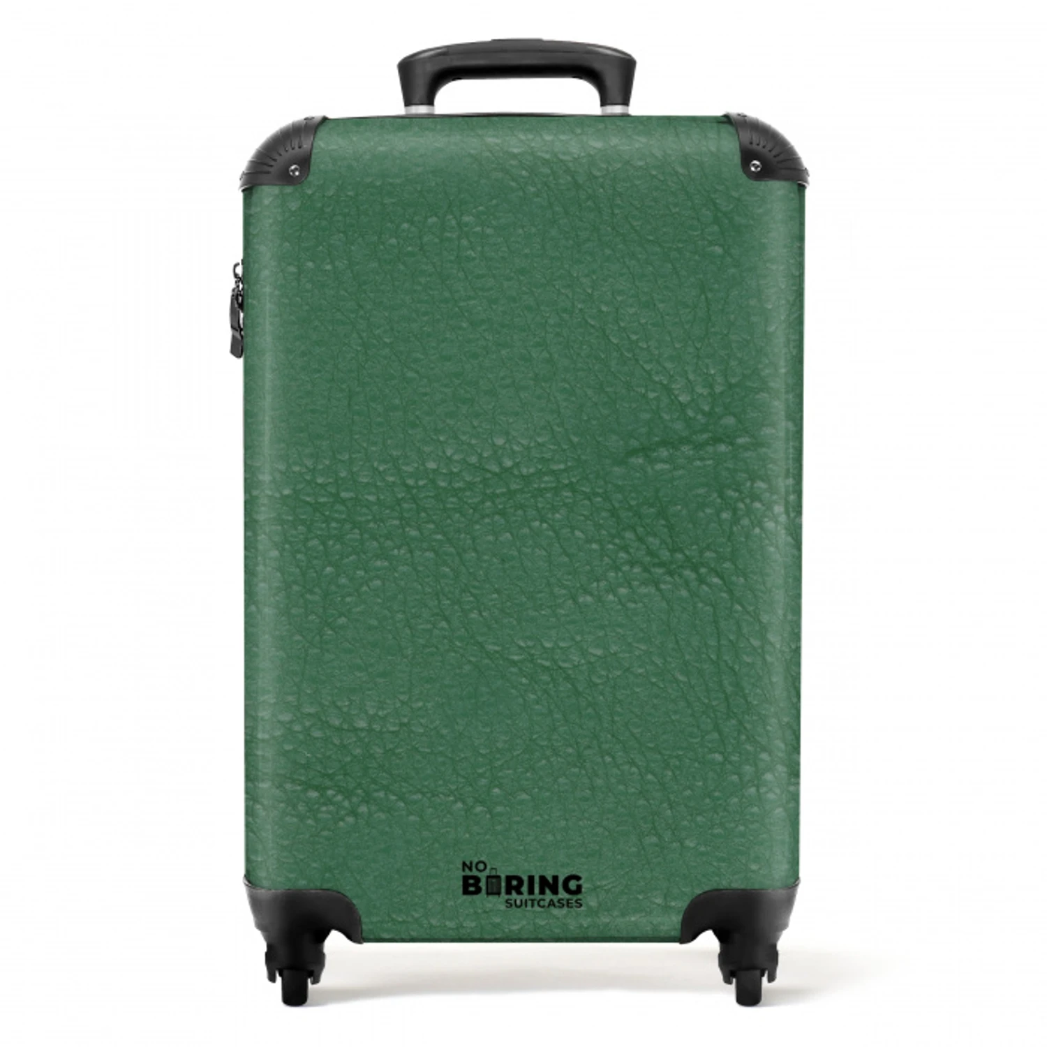 Lederen look kleur groen NBS - Handbagage koffer - Volwassenen Unisex middel -productfoto_recht