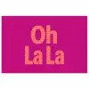 Oh la la - Luipaardprint - Roze poster papier klein -3d