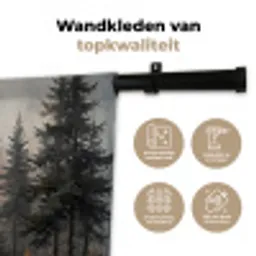 Bospad - Herfstbladeren - Natuur - Schilderachtig - Oranje Wandkleed katoen middel -sfeer2