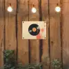 Vinylplaat - Zwart - Verfspatten - Retro tuinposter los doek klein -sfeer1