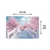 Brug - Kersenbomen - Wit Placemat vinyl groot -specs
