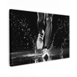Hardloopschoenen - Rennen - Druppels - Zwart Tuinposter op houten frame 2 cm dik klein -3d