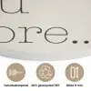 Minimalistisch - Love - Beige Akoestische PET Vilt - Rond klein -closeup_NL
