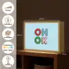 Oh ok - Blauw - Kleurrijk Light Box met batterij (Wandlamp) middel -USP_websiteoverzichtNL