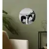 Vrouw - Paard - Artistiek Wandcirkel behangsticker klein -sfeer2
