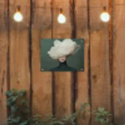 Hoed - Vrouw - Beige tuinposter los doek klein -sfeer1