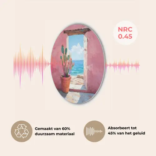 Zee - Roze - Cactus Akoestische PET Vilt - Rond klein -USP_NL