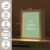 Eten - Drinken - Tekst - Mintgroen Light Box met kabel (Tafellamp) klein -USP_NL