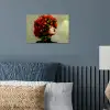 Vrouw - Appels - Rood - Bladeren poster papier klein -sfeer2